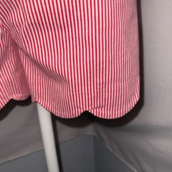 Crown & Ivy Ladies Watermelon and white striped shorts size 14 NWT. 4” inseam. S - Picture 7 of 12